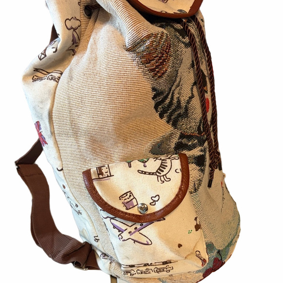 Ella and Elly Canvas Kitty Cat Backpack | EUC | OS - Picture 5 of 5